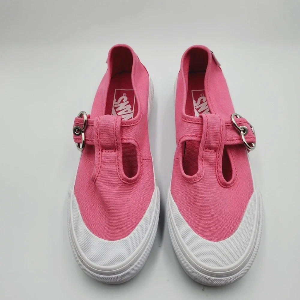 Womens Size 5 Vans Style 93 Mary Jane Shoes Heart Buckle Low Top Pink 721278